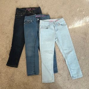 3 pairs of girls super skinny jeans